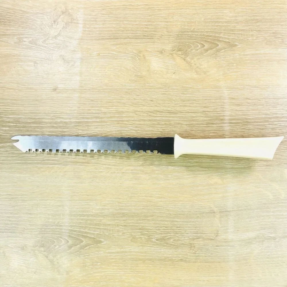 Vintage Quikut Quikkle Knife Stainless 2 Edge Serrated Cross Cut Edge 9.5 inch